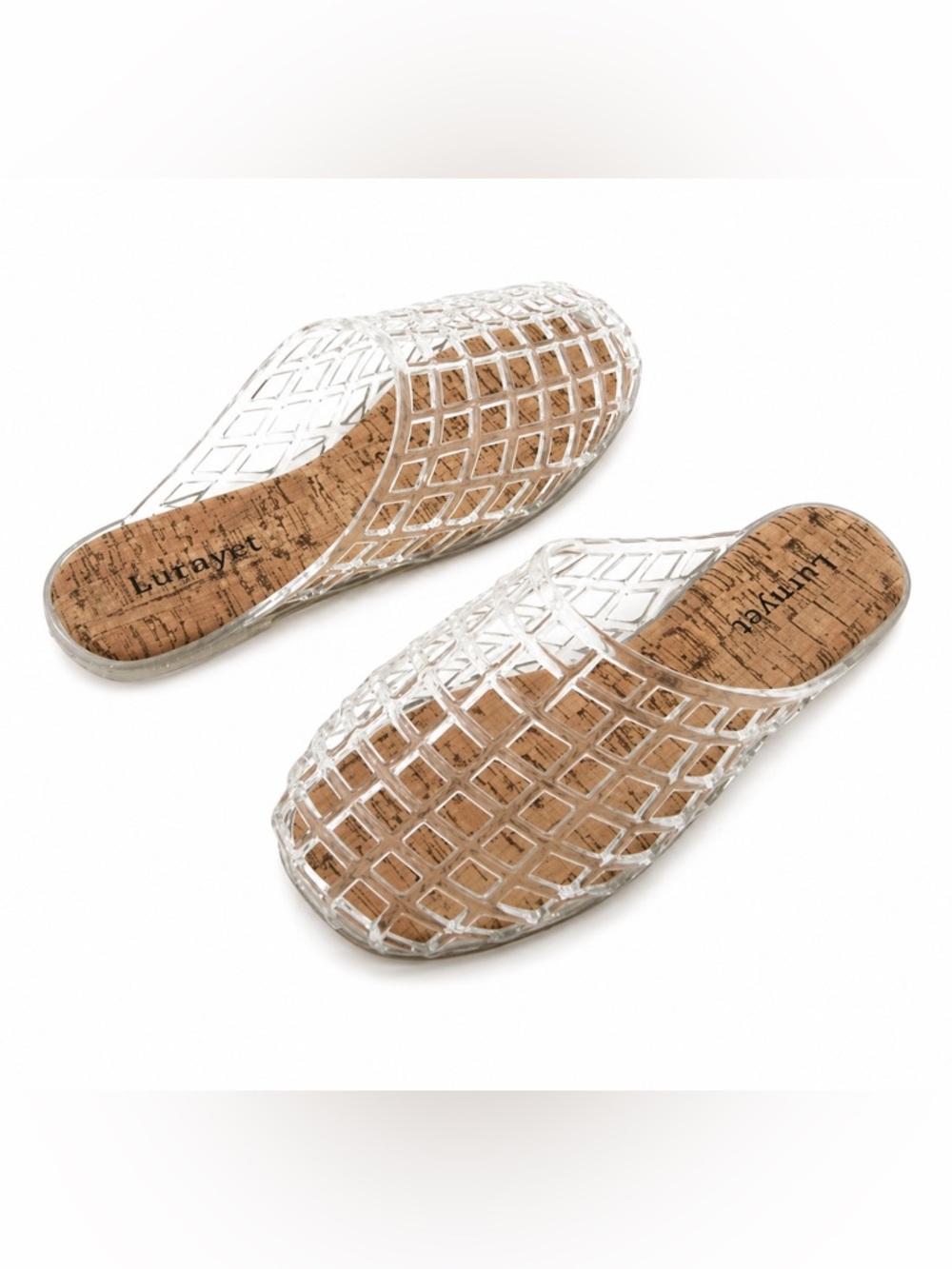 SHEIN Clear Woven Slide Mules